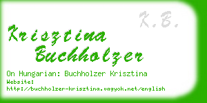 krisztina buchholzer business card